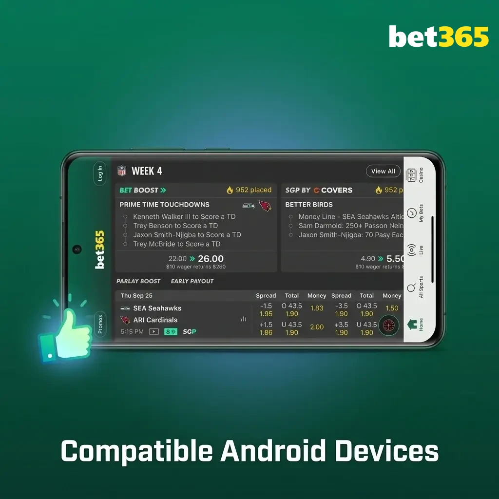 Compatible Android devices for Bet365 app in India including Samsung, Redmi, OnePlus, Realme, and Google Pixel models