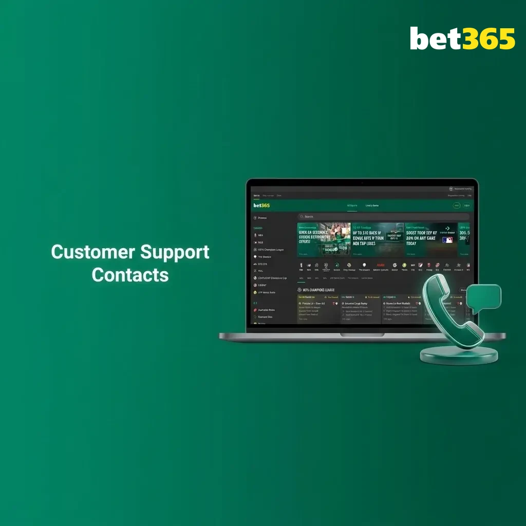 Bet365 customer support contacts including live chat, email, phone, and Help Centre options for deposit issues in India