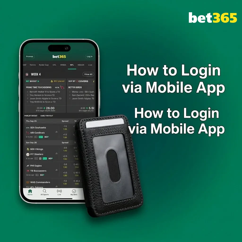 Step-by-step guide to logging into the Bet365 iOS mobile app using email, password, Touch ID, or Face ID.