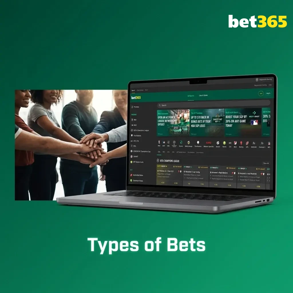 Single, accumulator, and system bet types on Bet365 explained for casual and experienced bettors