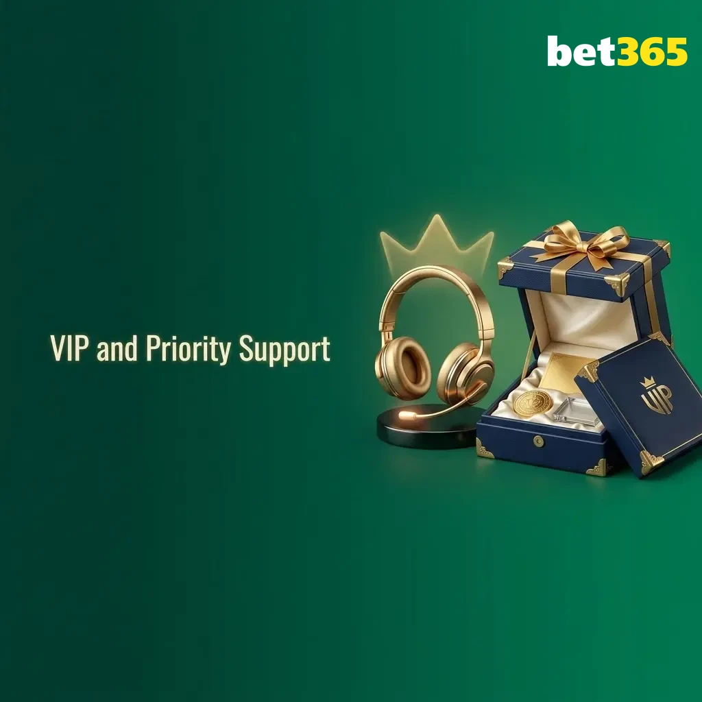 Bet365 VIP and priority support service offering faster response times and personalised assistance for high-value players